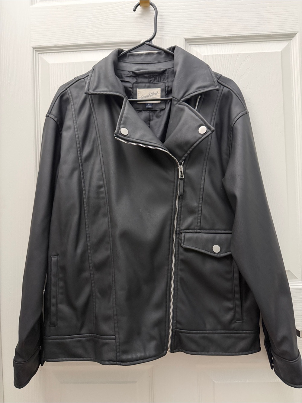 Universal Thread Black Faux Leather Moto Jacket